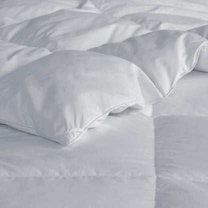 Heavy Warmth Goose Feather and Down Oversize Comforter - Light Grey