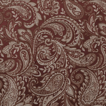 Aubrey Jacquard Window Rod Pocket Valance With Beads - Burgundy