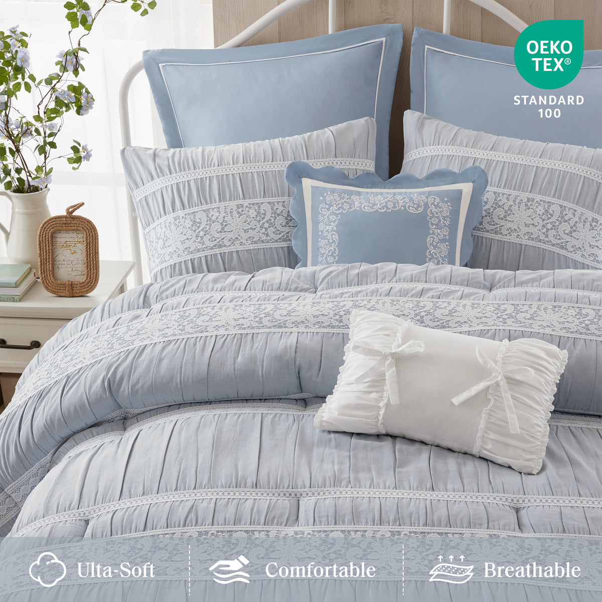 Perryn Comforter Set - Blue