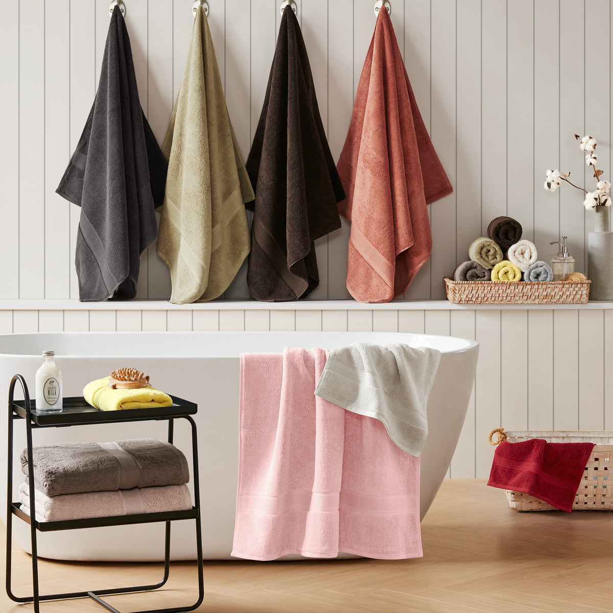 800GSM 100% Cotton 8 Piece Towel Set - Rain Washed
