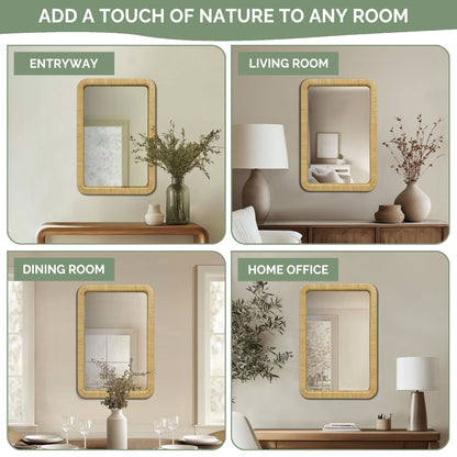 Nova Natural Rattan Wall Mirror - Natural