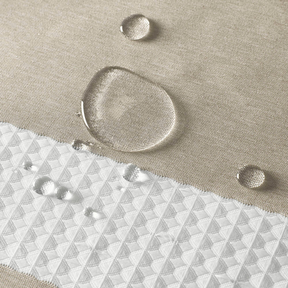 Spa Waffle Shower Curtain with 3M Treatment - Taupe
