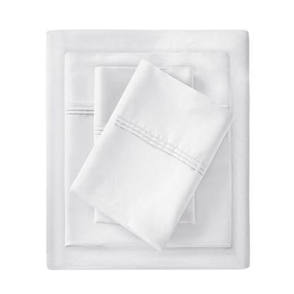 100% Egyptian Cotton Sateen Sheet Set - White