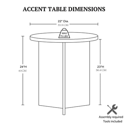 Sadie Accent Table - Reclaimed Greige