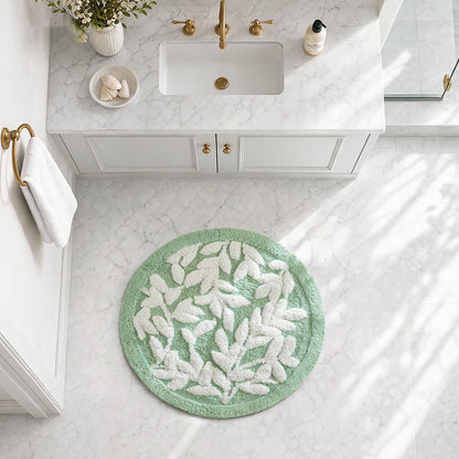 Serene Cotton Tufted Bath Rug - Sage Green