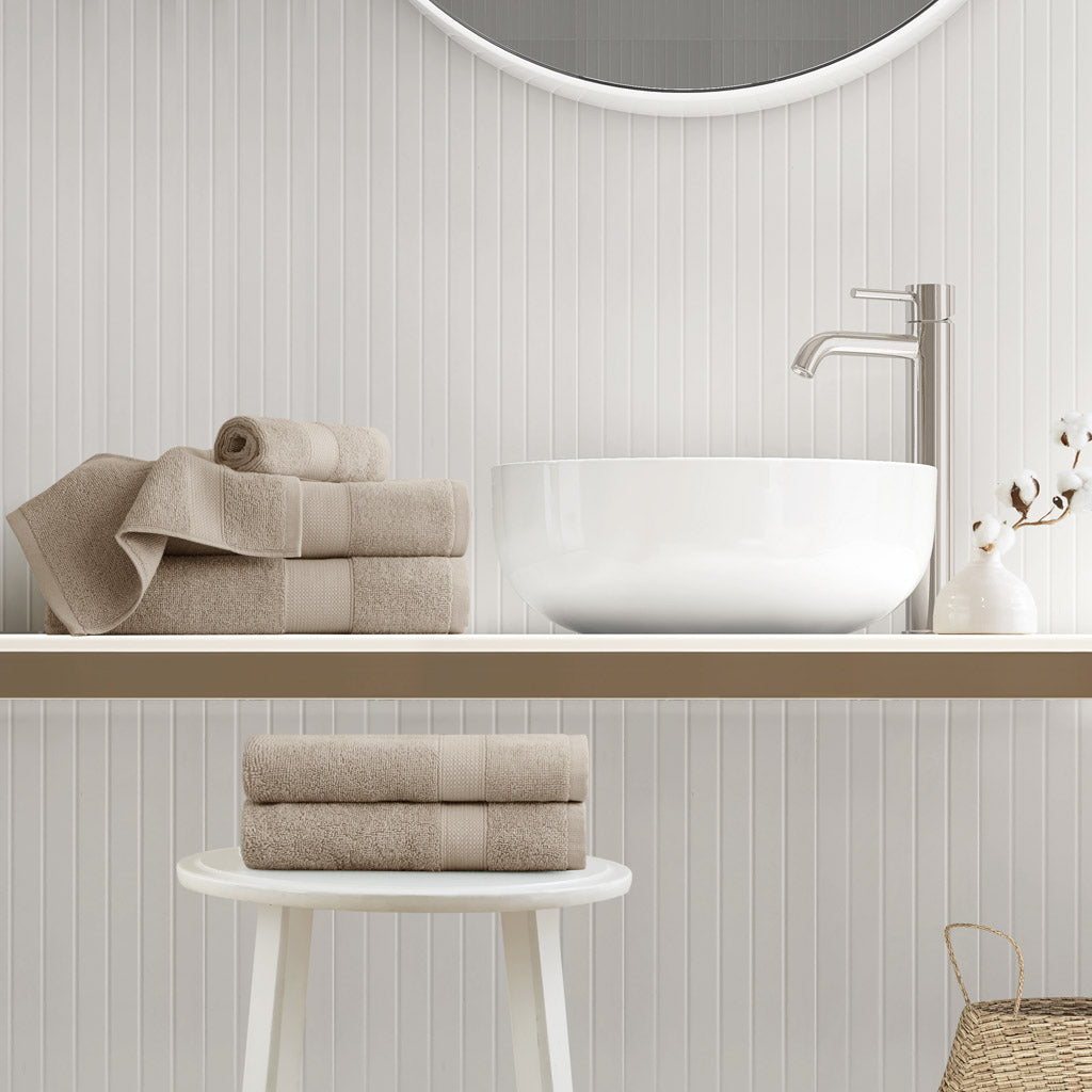 Premium Turkish Cotton 500GSM Plush Towel Set - Beige