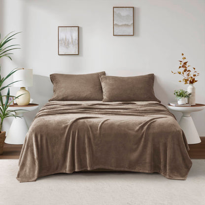 Soloft Plush Micro Plush Sheet Set - Brown