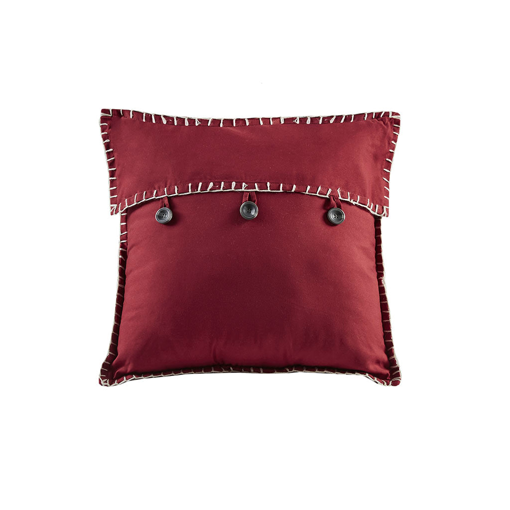 Ridge 6 Piece Reversible Plaid Daybed Cover Set - Red