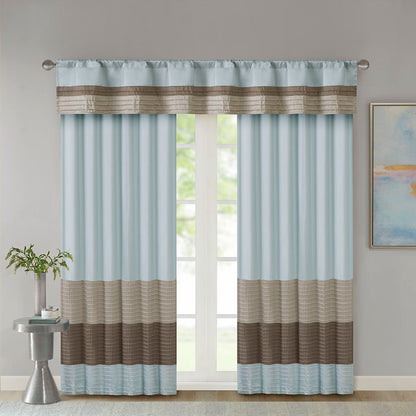 Amherst Polyoni Pintuck Window Valance - Blue