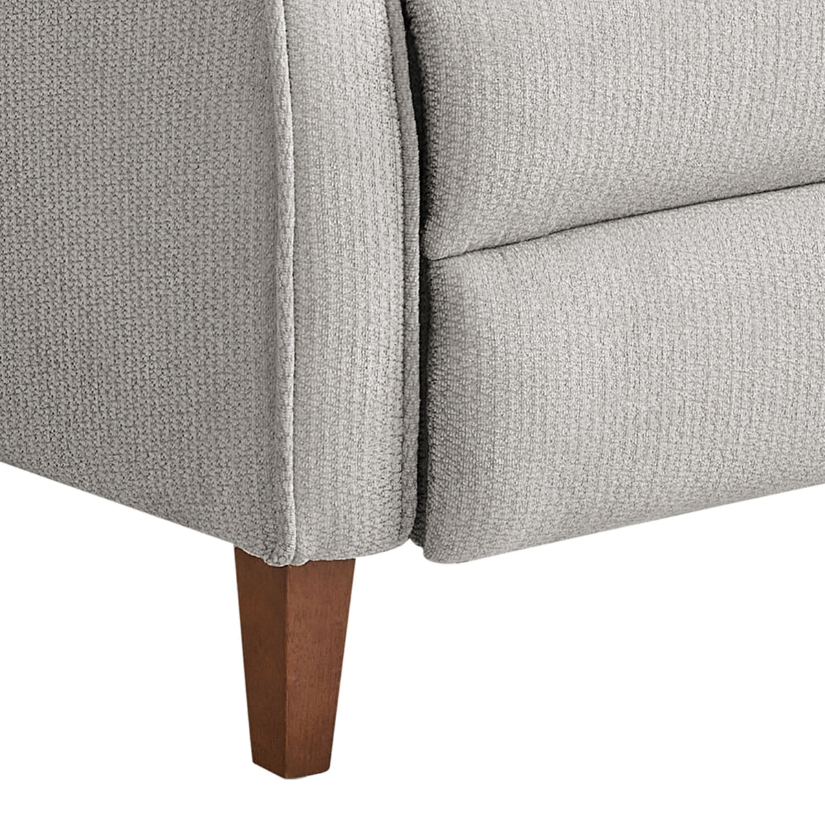 Marena Upholstered Manual Push Back Recliner - Grey