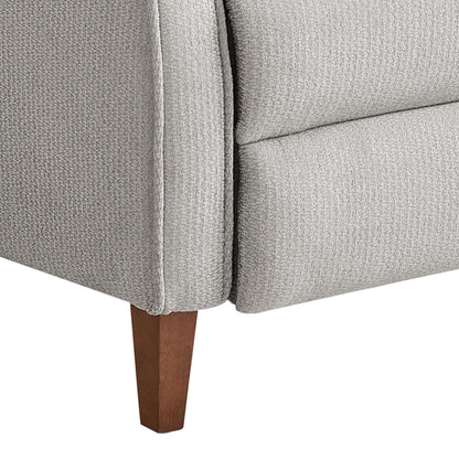 Marena Upholstered Manual Push Back Recliner - Grey