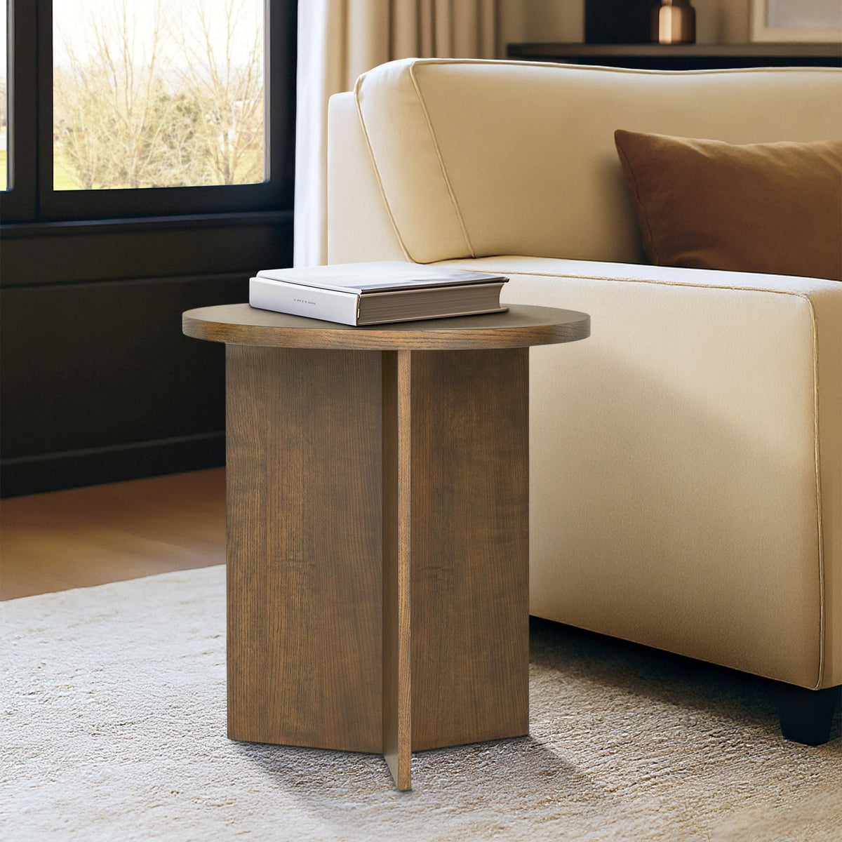Sadie Accent Table - Walnut Brown