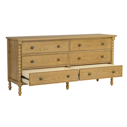 Beckett 6-drawer dresser (70"W) - Natural