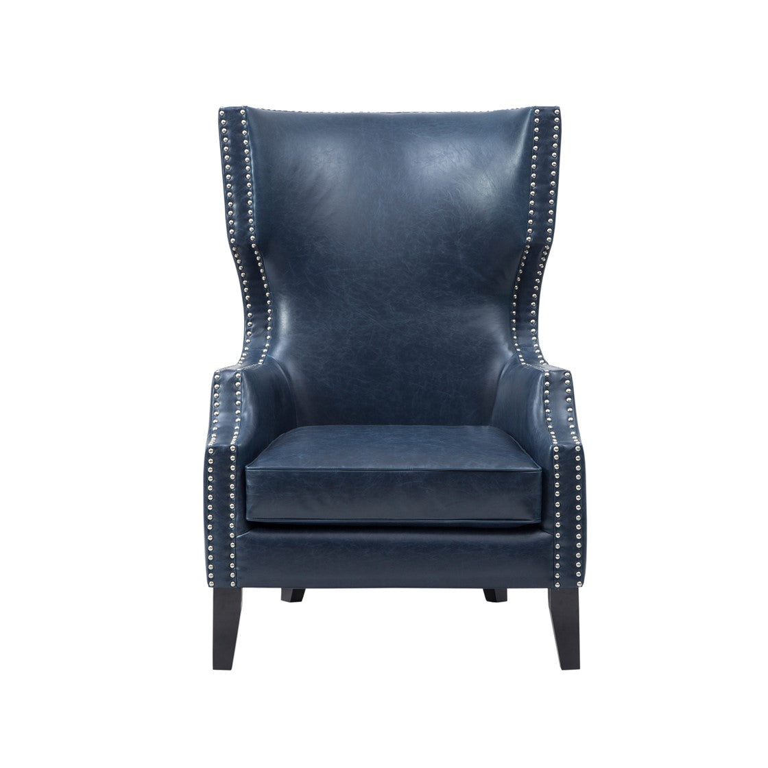 Brighton Modern Navy Wing Chair