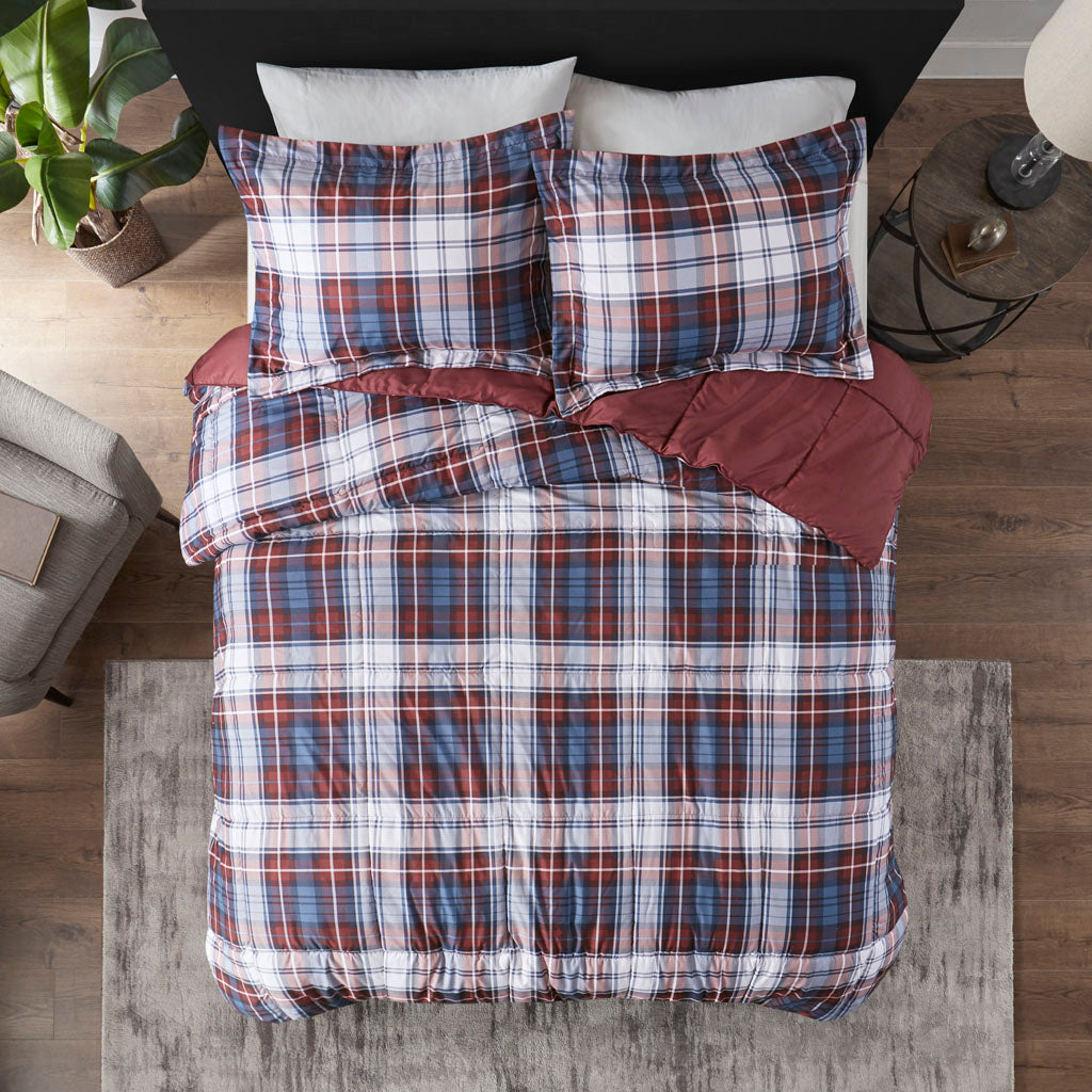 Parkston 3M Scotchgard Down Alternative All Season Comforter Set - Red