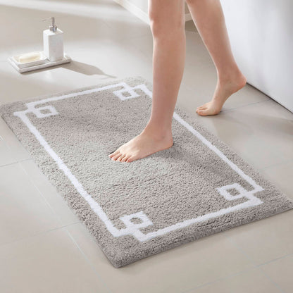 Evan Cotton Tufted Bath Rug - Grey