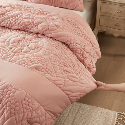 Elise Comforter Set - Pink