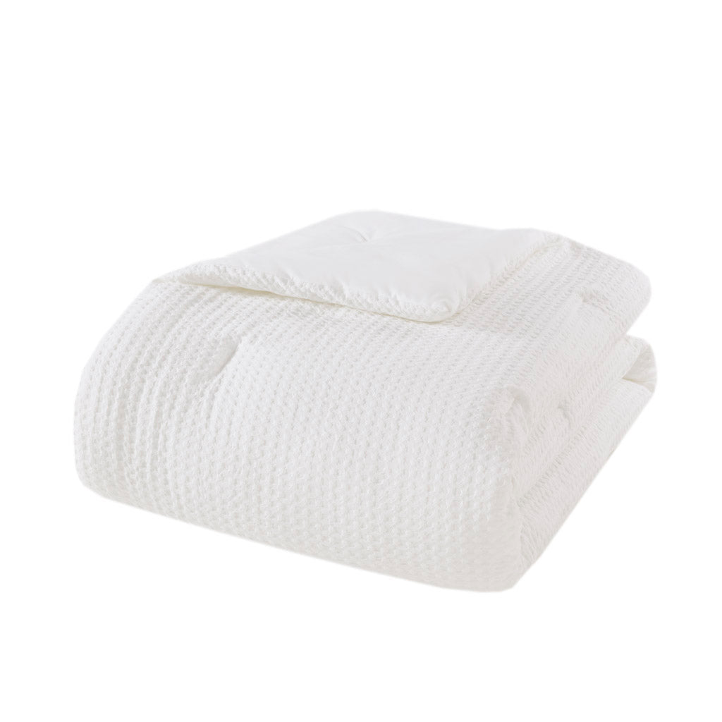 Mina Weave Comforter - White