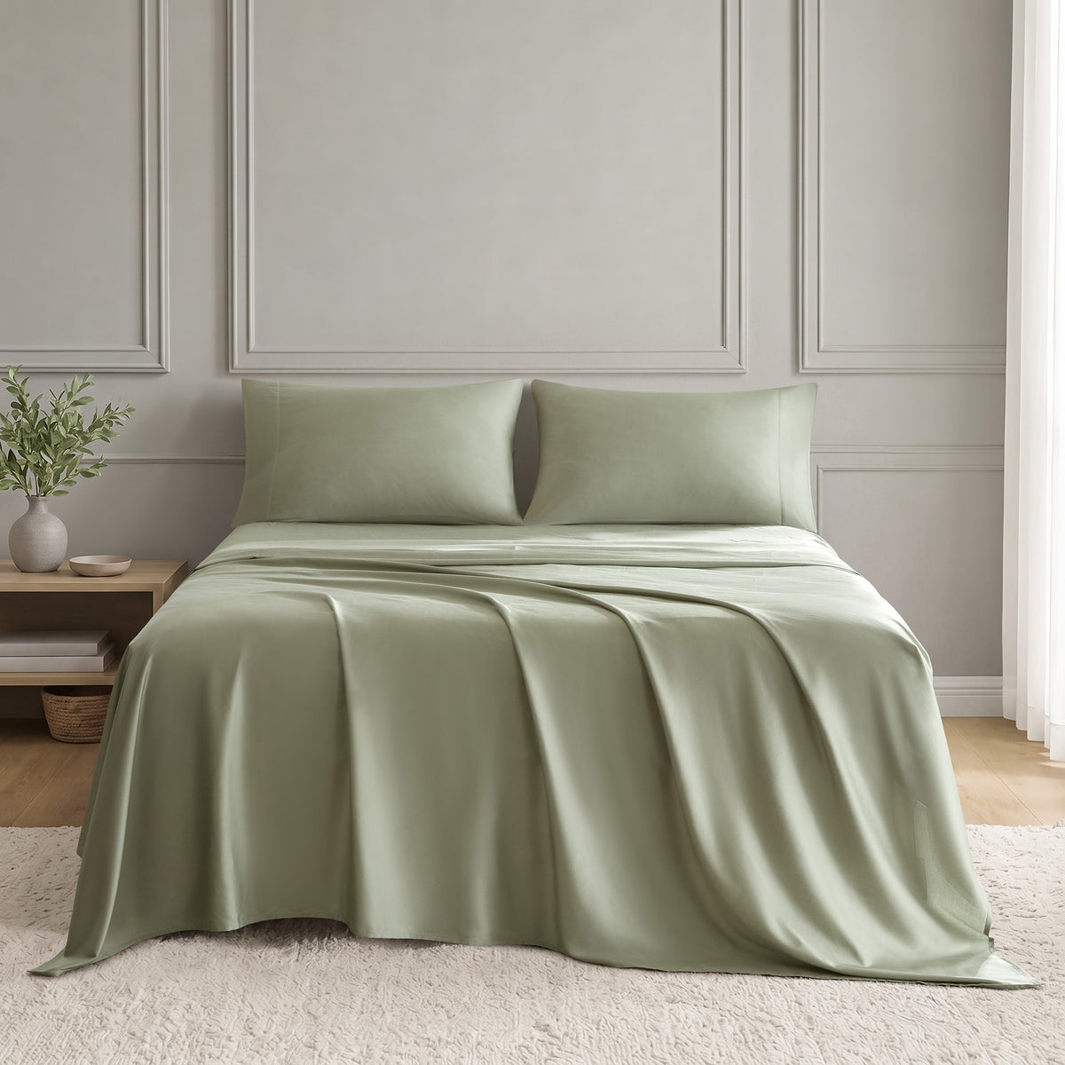 Tencel Cotton Sheets - Sage Green