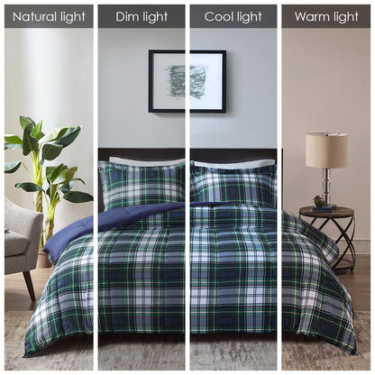 Parkston 3M Scotchgard Down Alternative All Season Comforter Set - Navy
