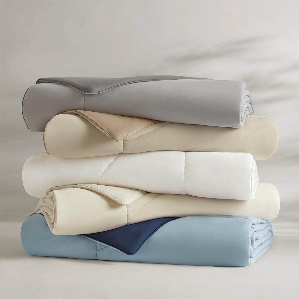 Cooling Reversible Tencel Comforter Blanket - Blue
