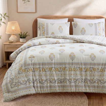 Thalia Comforter Set - Blush/Gold