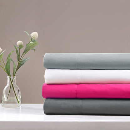 Microfiber Sheet Set with Side Storage Pockets - Charcoal
