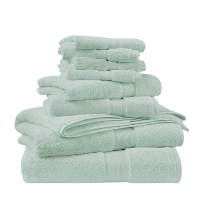 800GSM 100% Cotton 8 Piece Towel Set - Seafoam