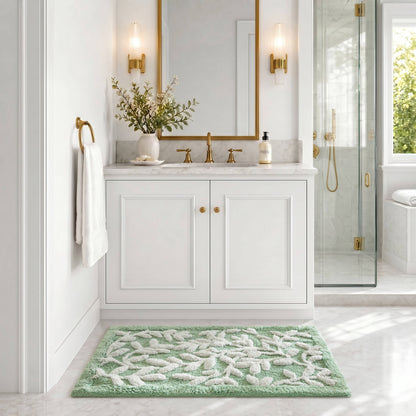 Serene Cotton Tufted Bath Rug - Sage Green