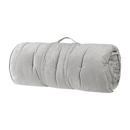 Edelia Poly Chenille Lounge Floor Pillow Cushion - Grey