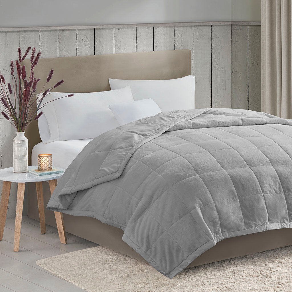 Coleman Reversible HeiQ Smart Temperature Down Alternative Blanket - Grey