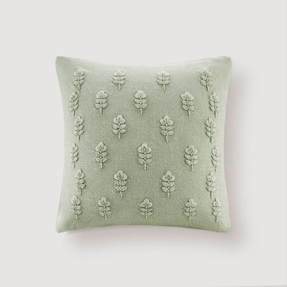 Ave Botanical 1 Piece Cotton Pillow Cover - Sage