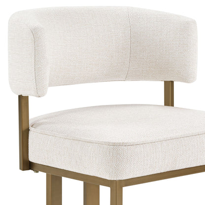 August Upholstered Counter Stool - Ivory