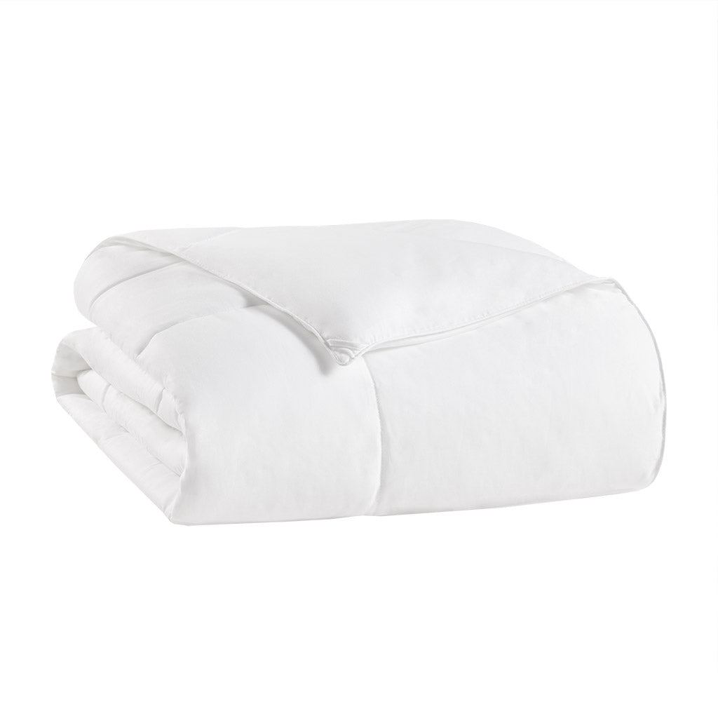 Year Round Warmth Cotton Down Alternative Featherless Comforter - White