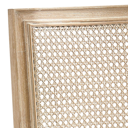 Kelly Rattan & Wood Dining Chair Set of 2 - Light Brown