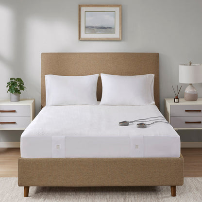 Cool Touch Heated Mattress Pad - White