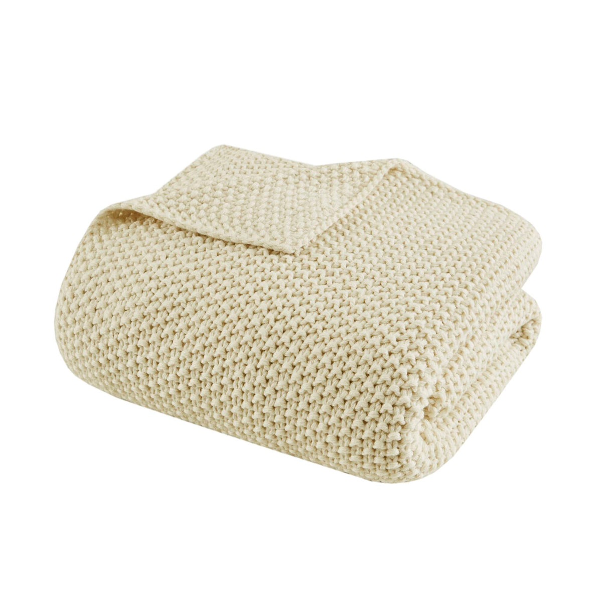 Bree Knit Throw - Ivory
