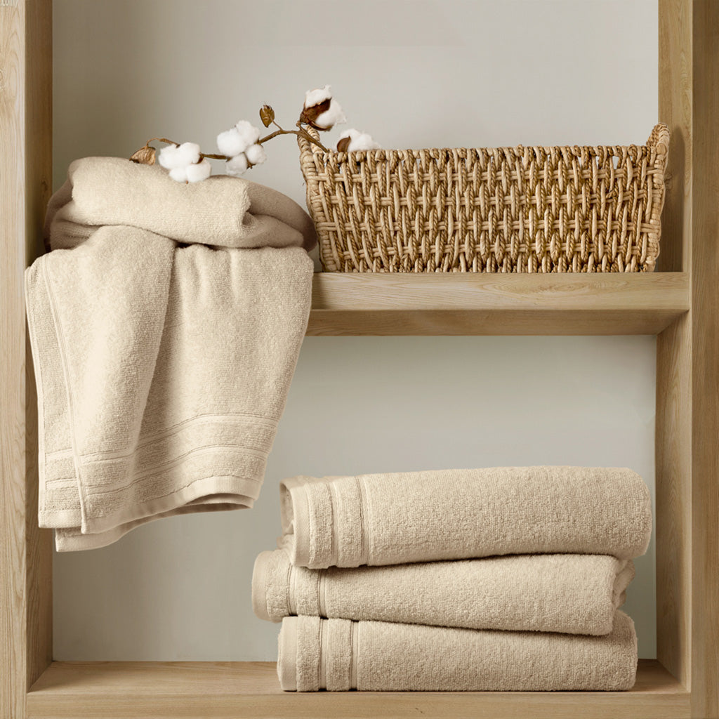 400GSM Essential Bundle Quick Dry 100% Cotton Towel Set - Beige