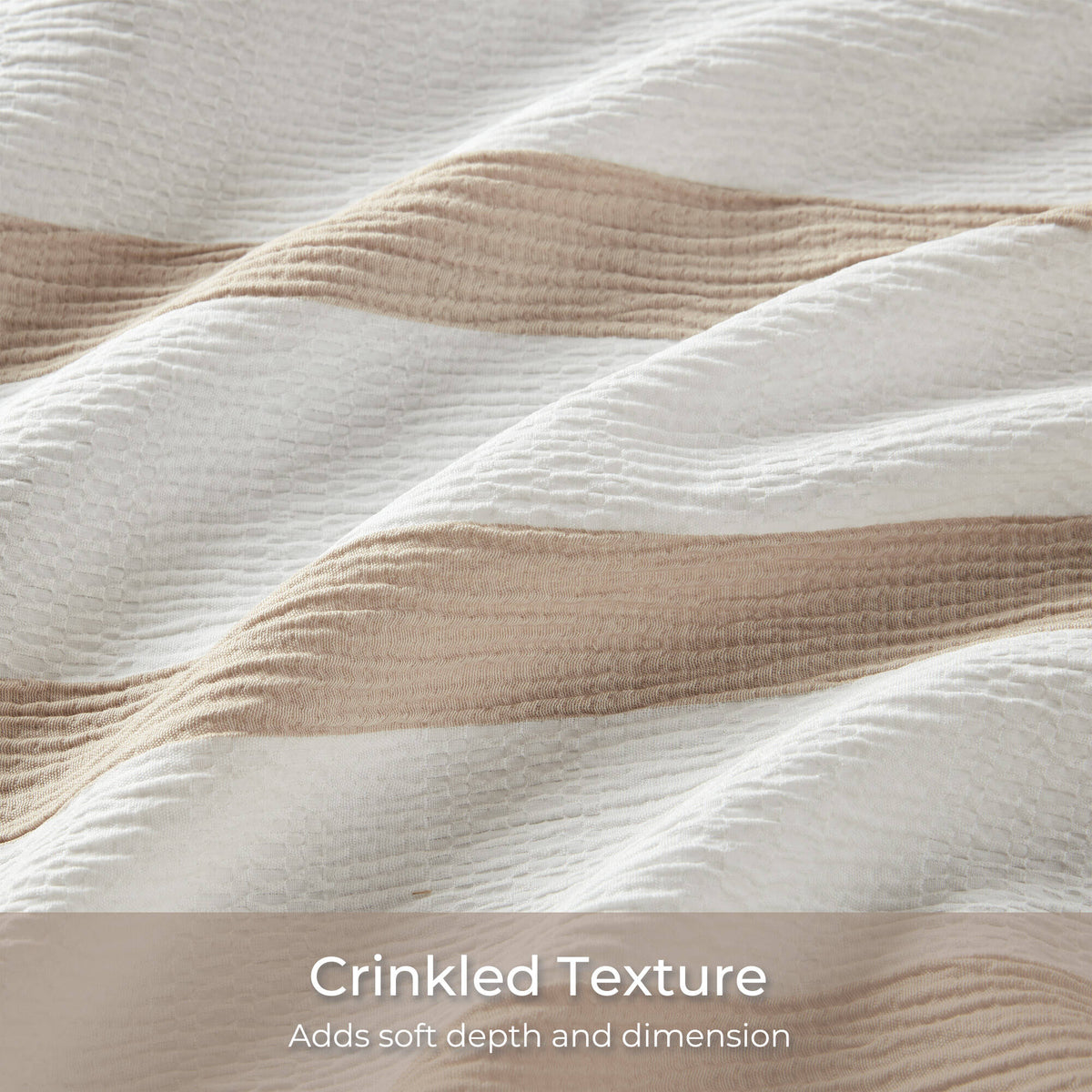 Merritt Yarn-dyed Striped Comforter - Taupe