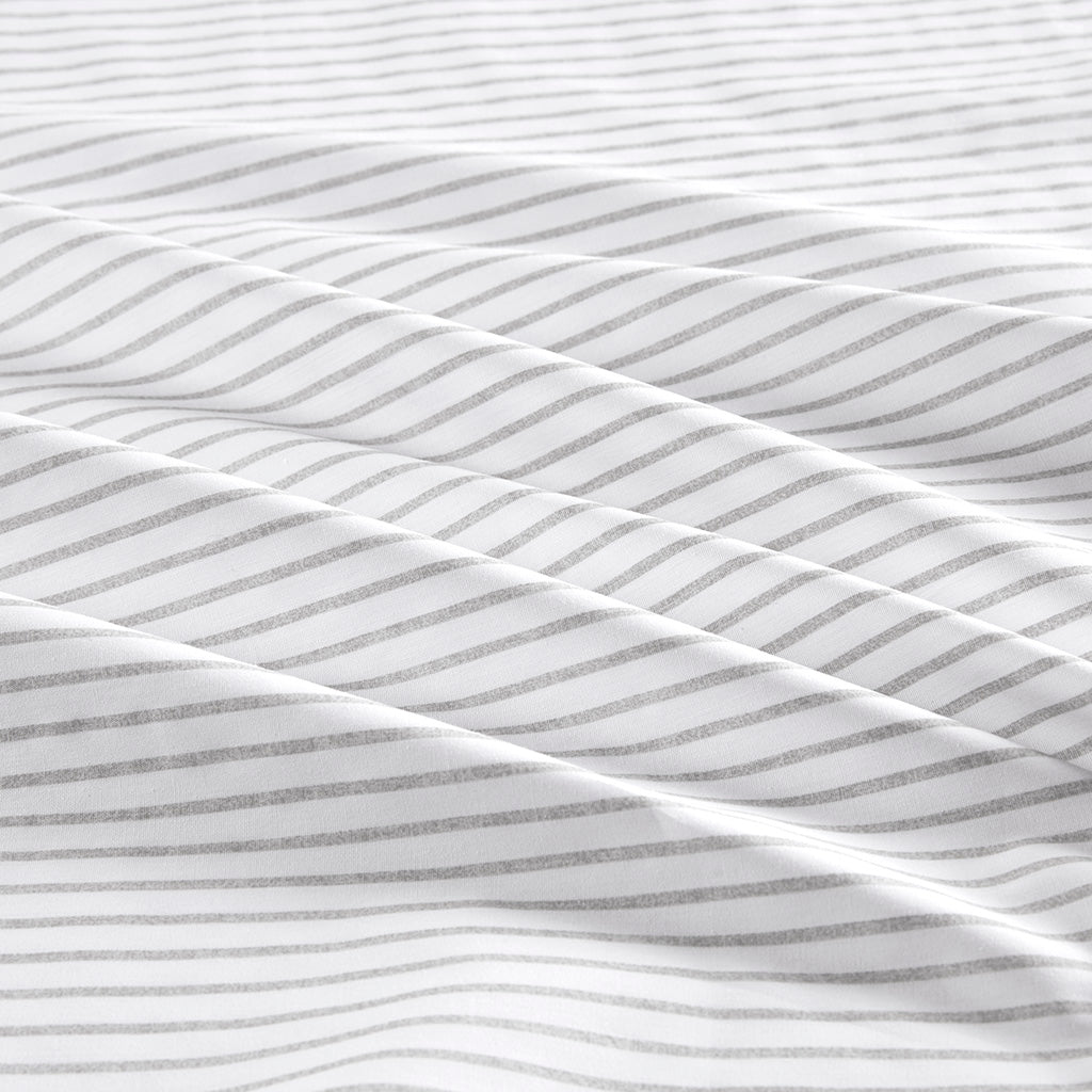 200 Thread Count Printed Cotton Sheet Set - Grey Stripe