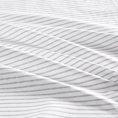 200 Thread Count Printed Cotton Sheet Set - Grey Stripe