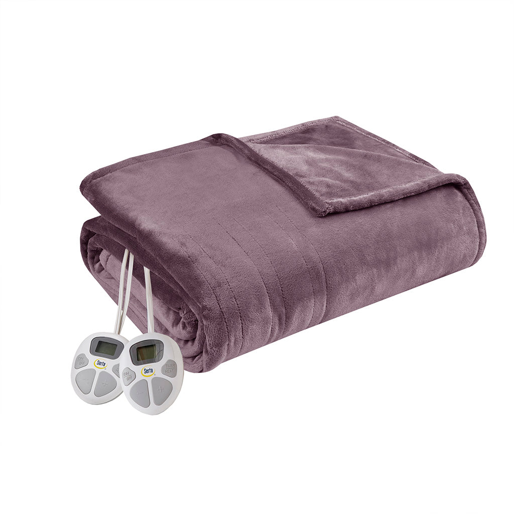 Plush Heated Blanket - Purple