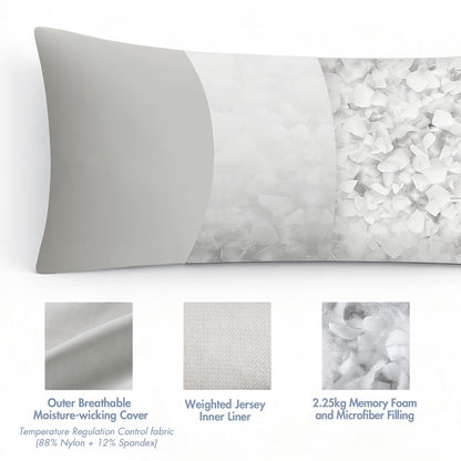 Lumi cooling body pillow - Light Grey