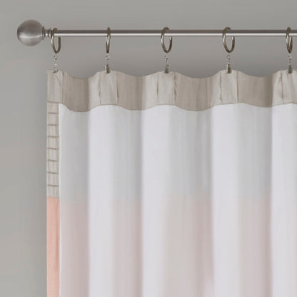Amherst Polyoni Pintuck Curtain Panel - Coral