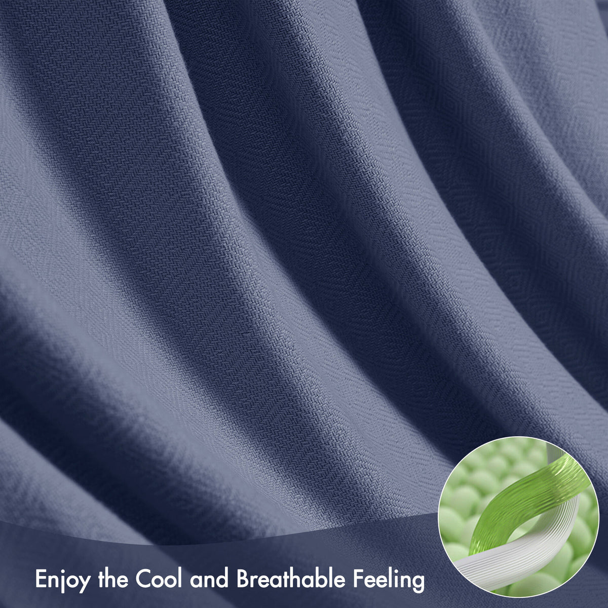 Bamboo Cotton Rayon Blanket - Navy