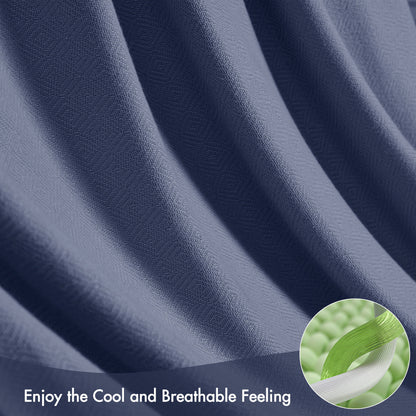 Bamboo Cotton Rayon Blanket - Navy
