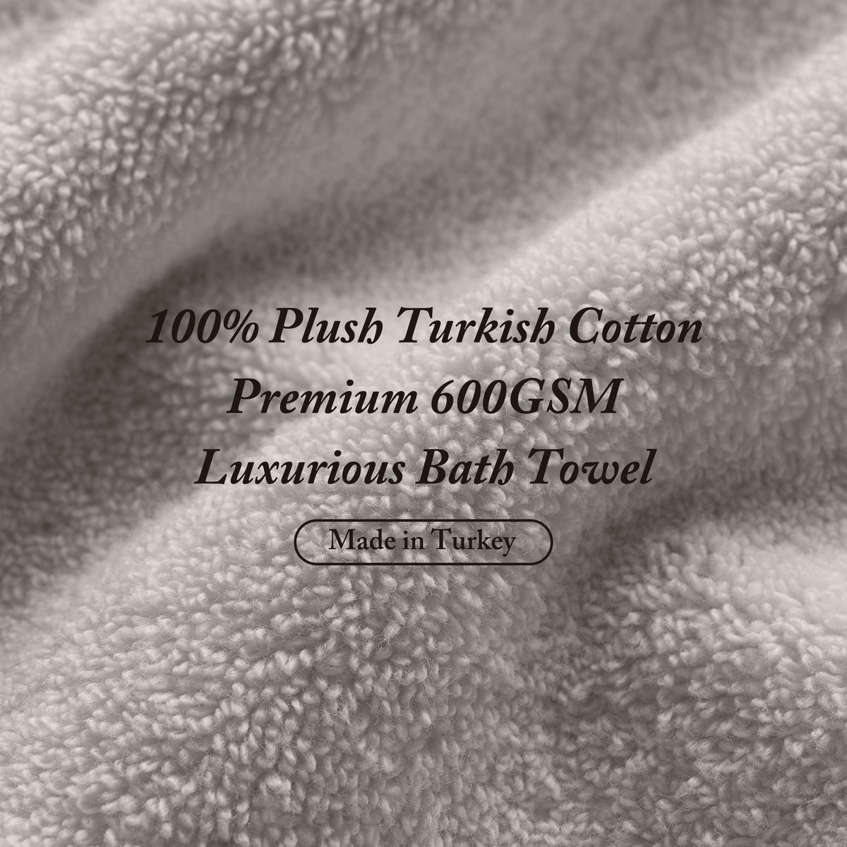 Turkish 100% Cotton Bath Sheet 2 Piece Set - Grey