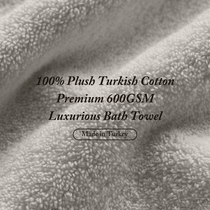 Turkish 100% Cotton Bath Sheet 2 Piece Set - Grey