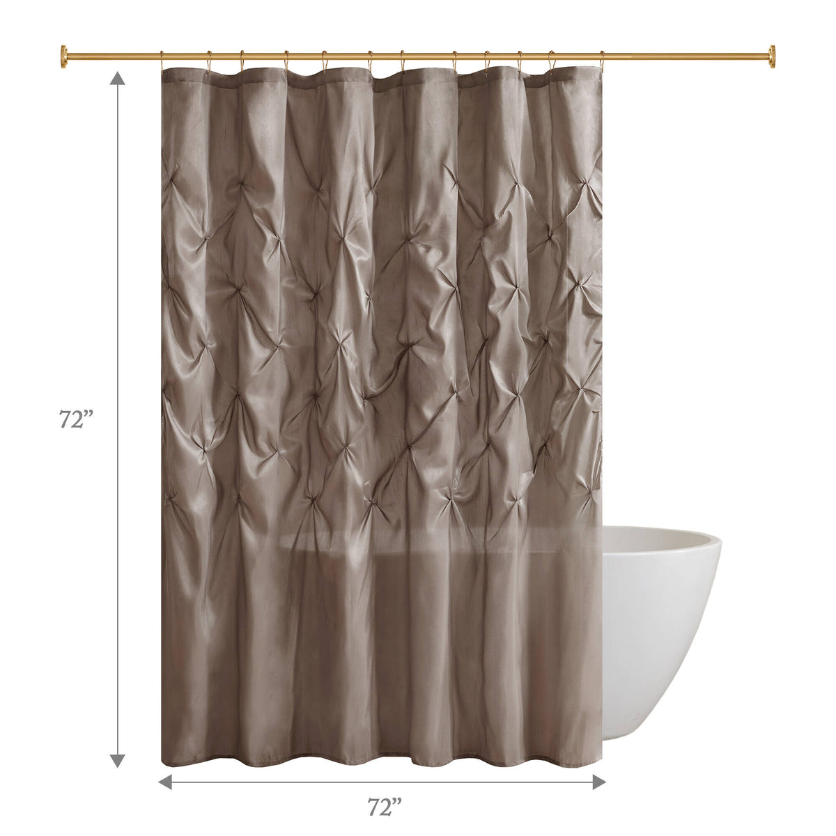 Laurel Tufted Semi-Sheer Shower Curtain - Taupe