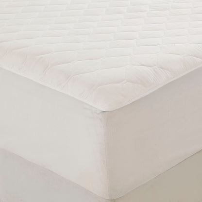 Cotton Deep Pocket Heated Mattress Pad-20 Heat Settings - White